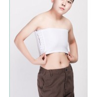 Gender Fluid Strapless Chest Compression Binder - White Medium