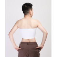 Gender Fluid Strapless Chest Compression Binder - White Medium