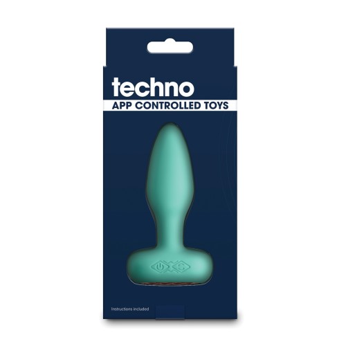 Techno Prism App Controlled Rotating & Vibrating Anal Plug - Teal