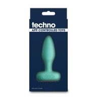 Techno Prism App Controlled Rotating & Vibrating Anal Plug - Teal