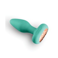 Techno Prism App Controlled Rotating & Vibrating Anal Plug - Teal