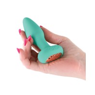 Techno Prism App Controlled Rotating & Vibrating Anal Plug - Teal