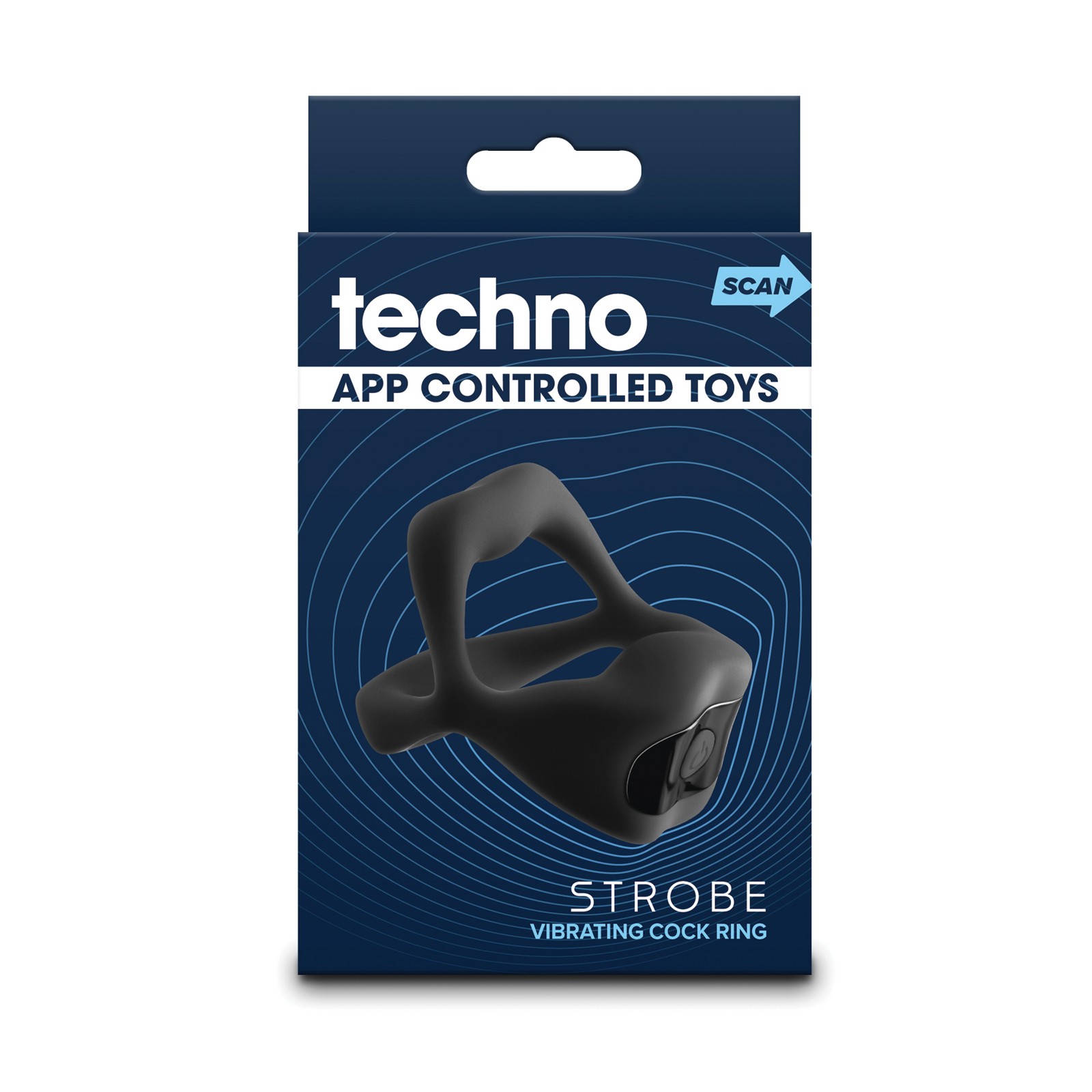 Techno Strobe App Controlled Cock Ring Black