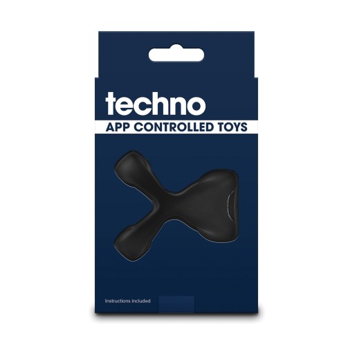 Techno Strobe App Controlled Cock Ring Black