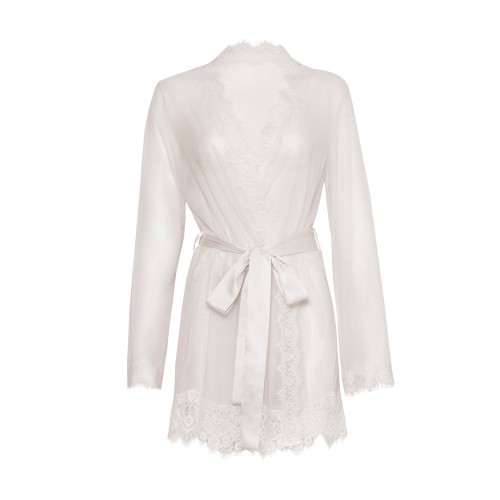 Provence Sheer Short Robe in White