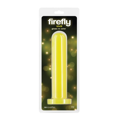 Dildo Firefly Thrill Brilla en la Oscuridad Grande Amarillo