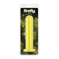 Dildo Firefly Thrill Brilla en la Oscuridad Grande Amarillo