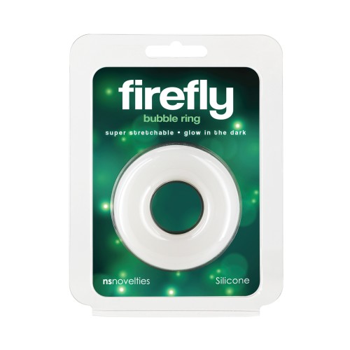 Firefly Glow-in-the-Dark Bubble Cock Ring - Large White