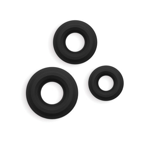 Renegade Fireman Cock Rings Pack of 3 Black