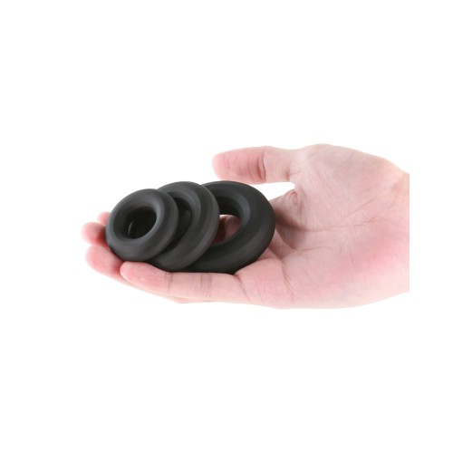 Renegade Fireman Cock Rings Pack of 3 Black