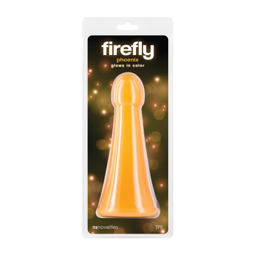 Dildo Firefly Phoenix que Brilla en la Oscuridad Naranja