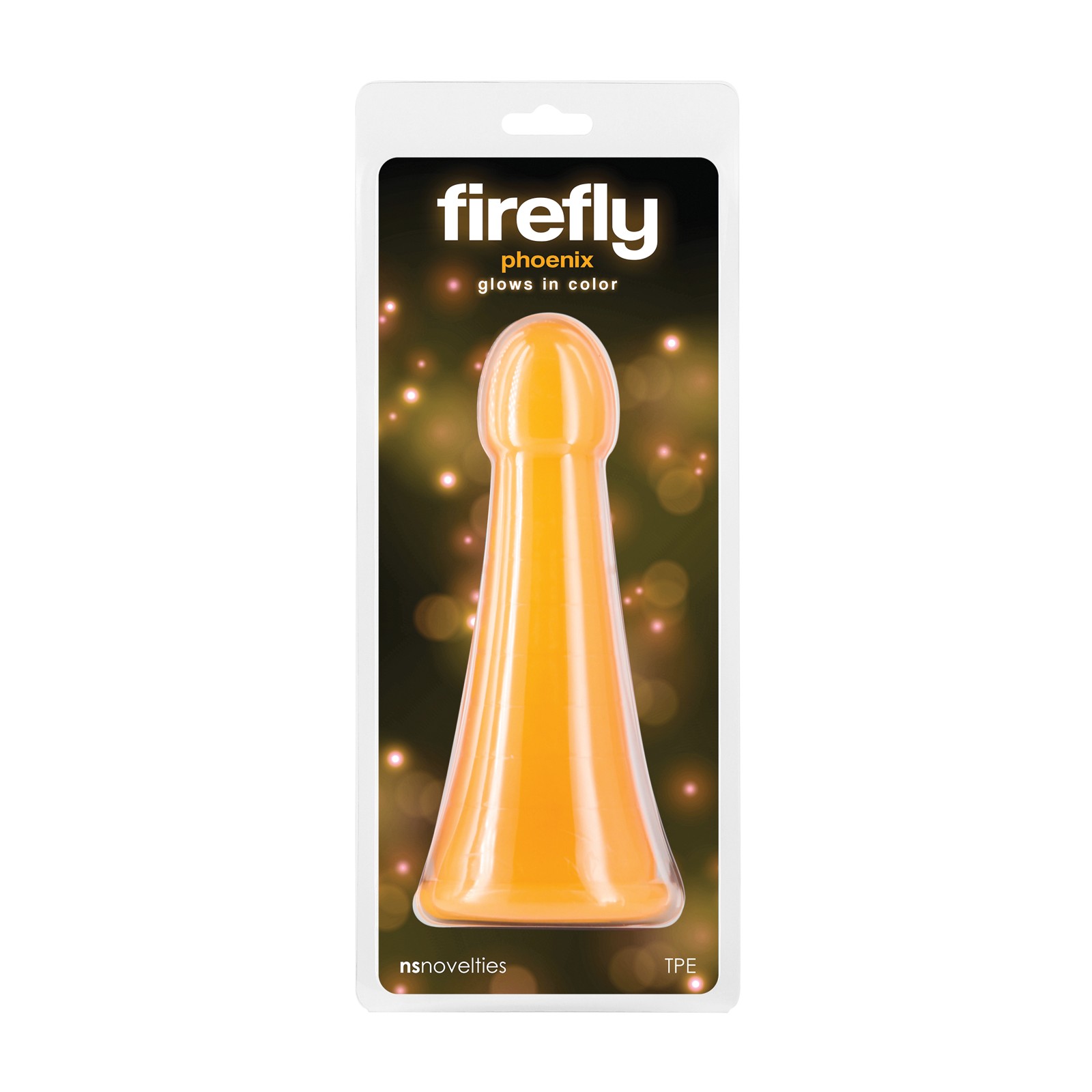 Dildo Firefly Phoenix que Brilla en la Oscuridad Naranja