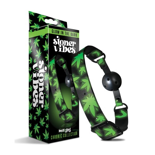 Stoner Vibes Glow in the Dark Breathable Ball Gag