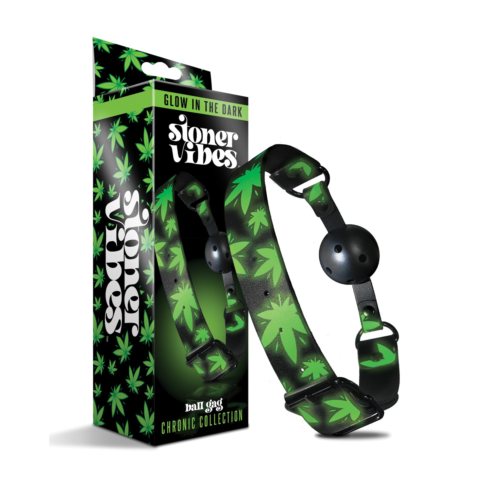 Stoner Vibes Glow in the Dark Breathable Ball Gag