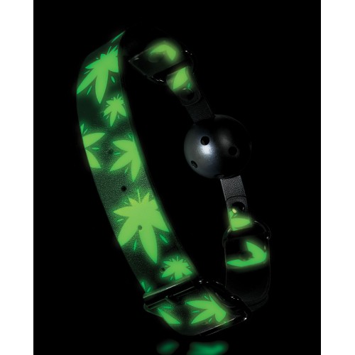 Stoner Vibes Glow in the Dark Breathable Ball Gag