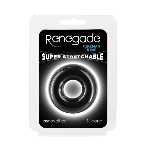 Renegade Fireman Cock Ring Medium Black