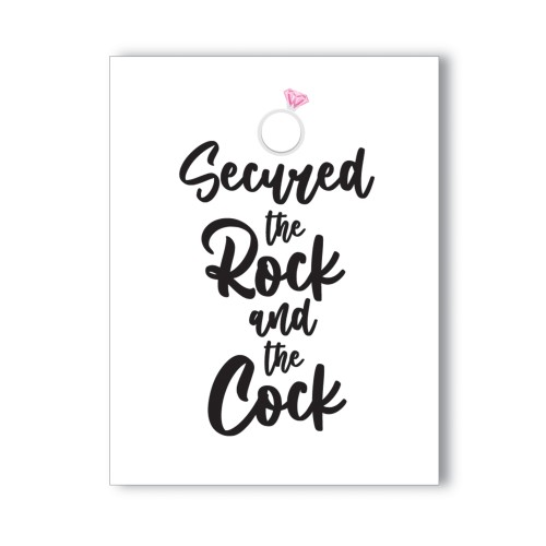 Tarjeta de Felicitación Bachelorette Rock Cock