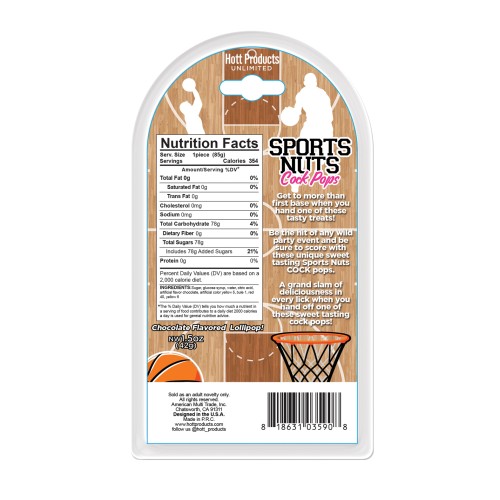 Chupetines de Baloncesto Sports Nuts Sabor Chocolate