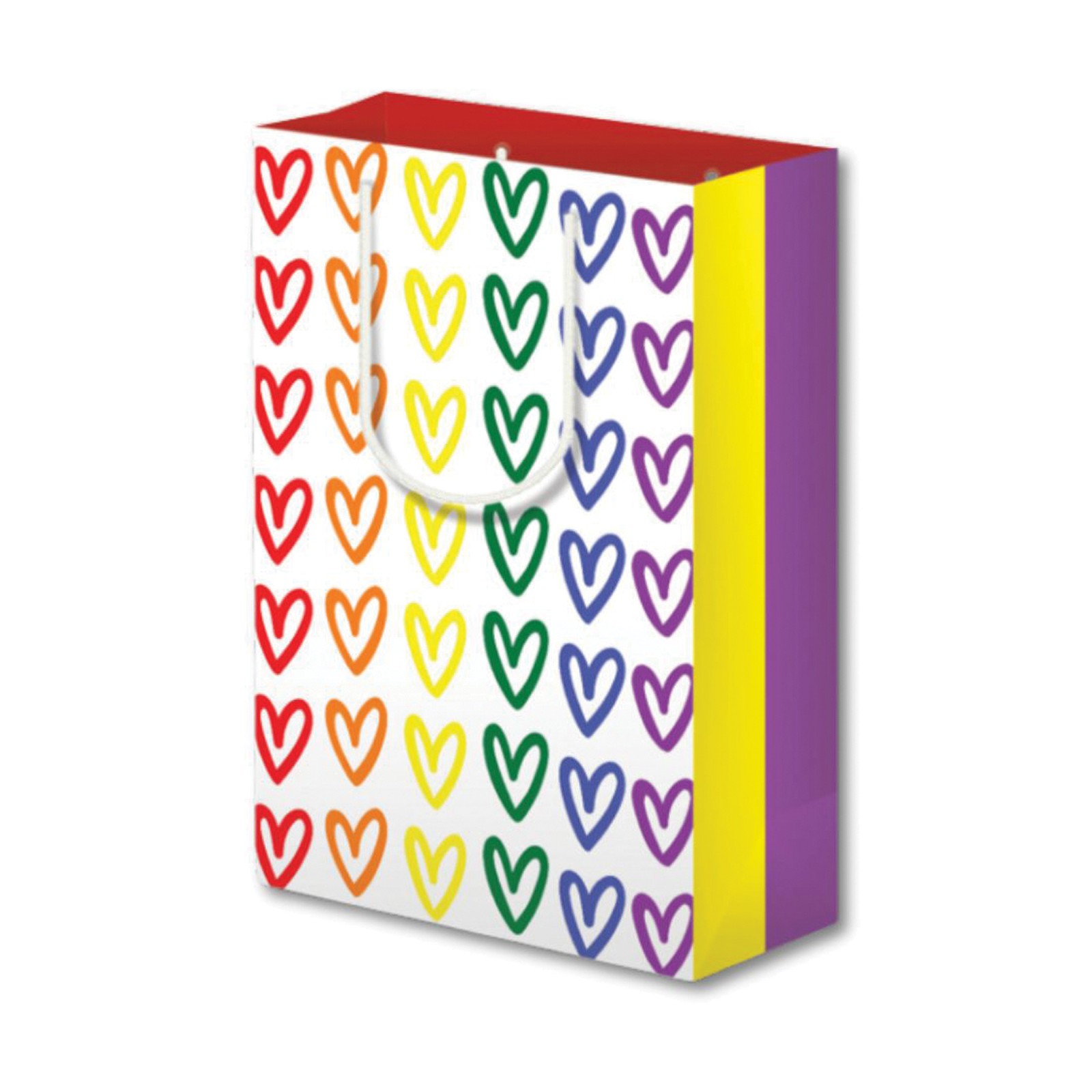 Pride Hearts Large Gift Bag for Special Occasions