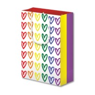 Pride Hearts Large Gift Bag for Special Occasions