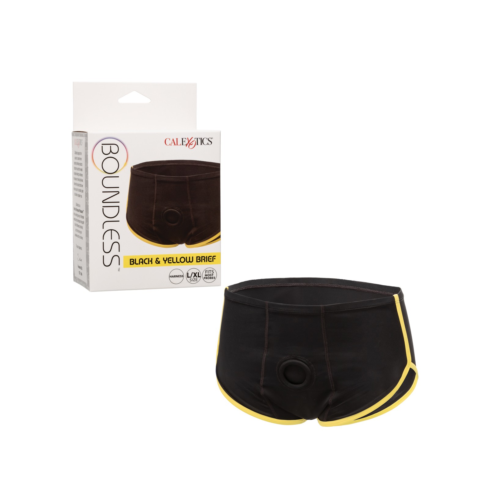 Boundless Black Yellow Boxer Brief Comfortable Harness