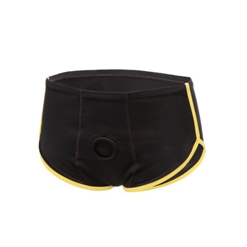 Boundless Black Yellow Boxer Brief Comfortable Harness