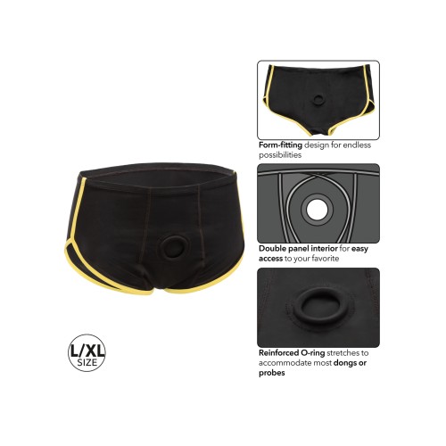 Boundless Black Yellow Boxer Brief Comfortable Harness