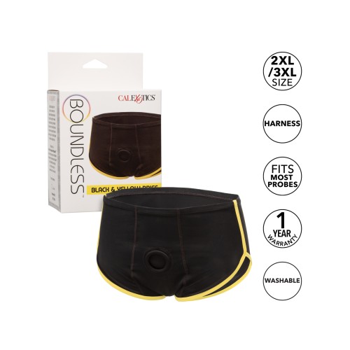 Boxer Brief Boundless - Negro/Amarillo