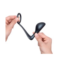 b-Vibe Anillo para el Pene y Plug Prostático Negro