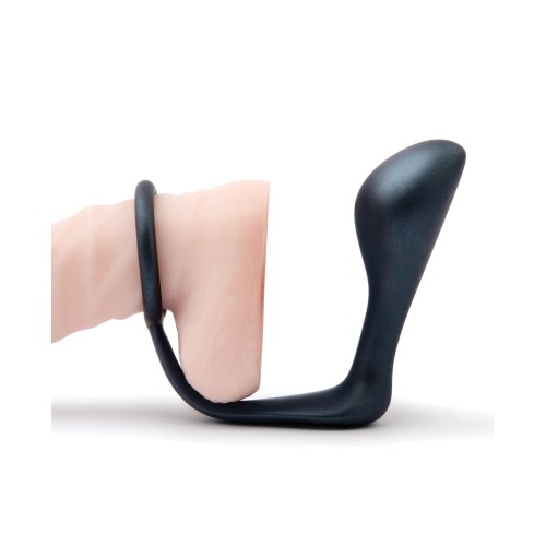 b-Vibe Anillo para el Pene y Plug Prostático Negro