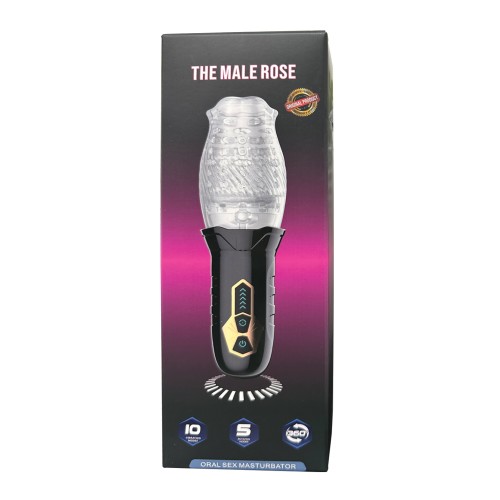 The Male Rose Rotating Blow Job Simulator - Black