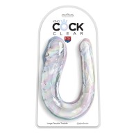 King Cock Clear Double Trouble Dildo - Flexible Pleasure