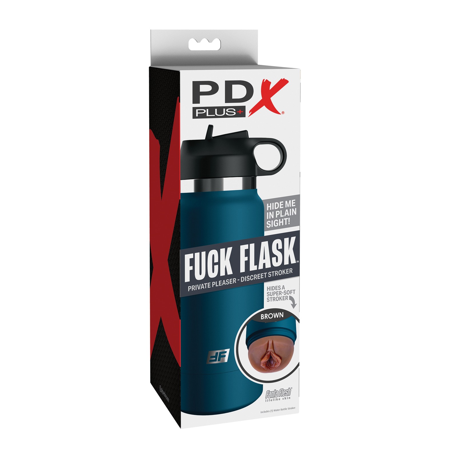 PDX Plus Fuck Flask Masturbador Marrón/Azul