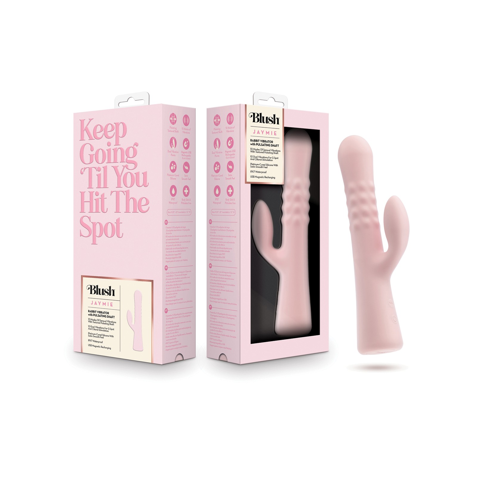 Blush Jaymie Rabbit Vibrator - Dual Stimulation Delight