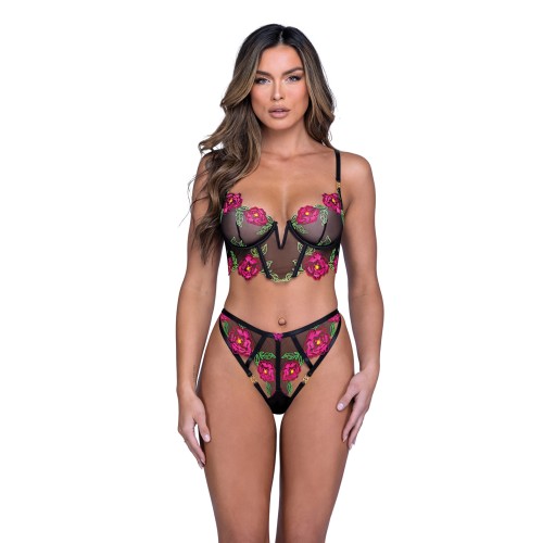 Conjunto Bralette y G-String Peony Paradise