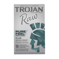 Trojan Raw Pure Feel Non-Latex Condoms Pack of 10