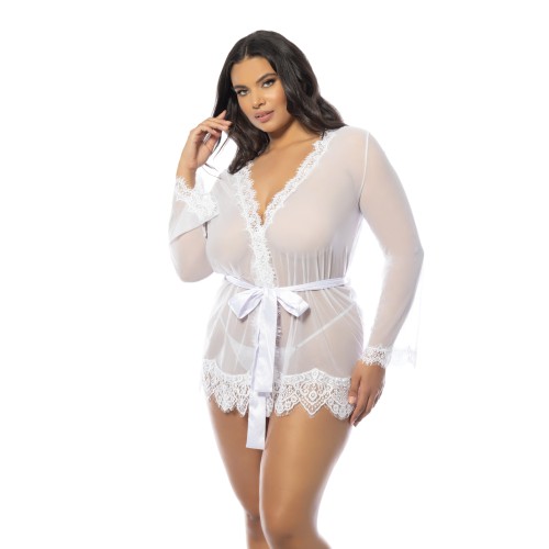 Provence Short Robe White 1X/2X