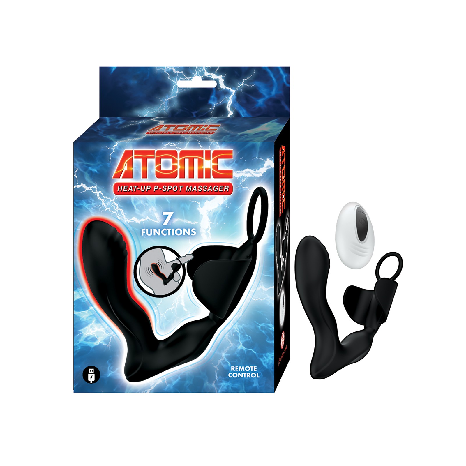 Atomic Heat Up P-Spot Massager Black