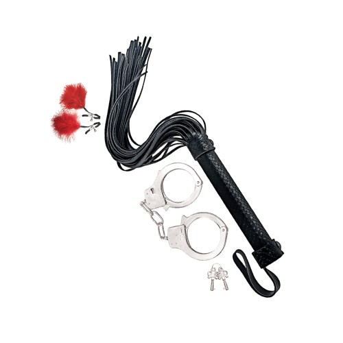 Nasstoys Bondage Whip Cuff Red Set