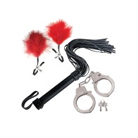 Nasstoys Bondage Whip Cuff Red Set