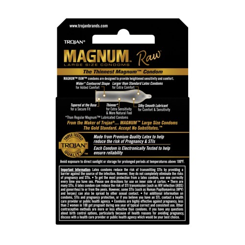 Trojan Magnum Raw Condoms - Maximum Pleasure