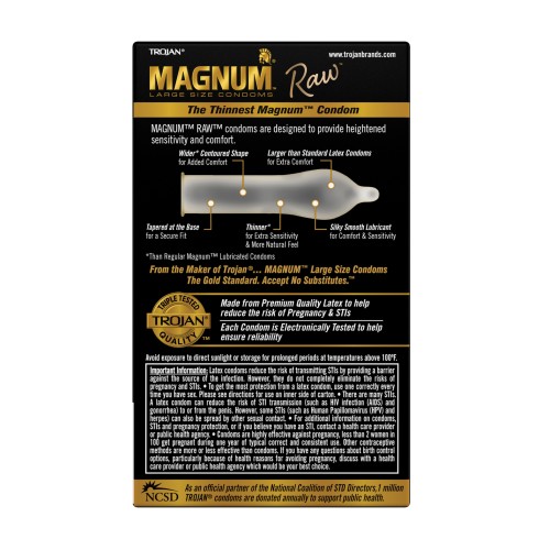 Condones Trojan Magnum Raw - Siente Todo