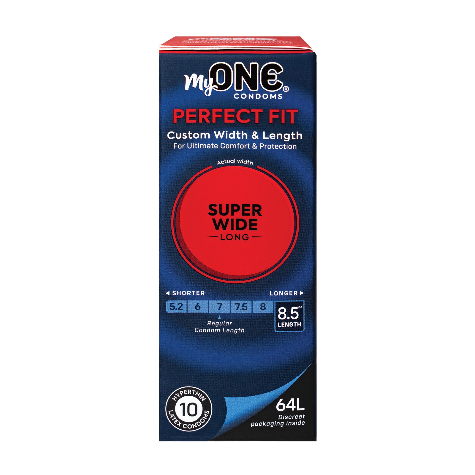 Condones MyONE Super Anchos y Largos - Pack de 10