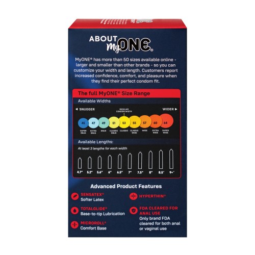 Condones MyONE Super Anchos y Largos - Pack de 10