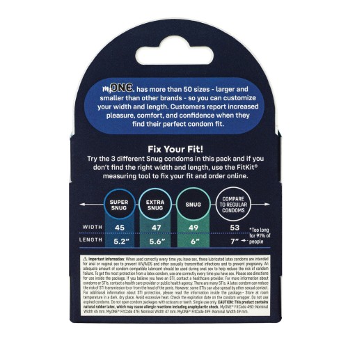 MyONE Snug Fit Condoms Sampler Pack - 3 Count