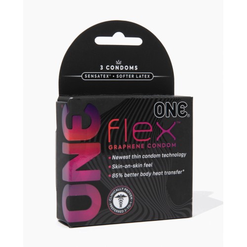 One Flex Ultra-Thin Graphene Condoms - Pack of 3