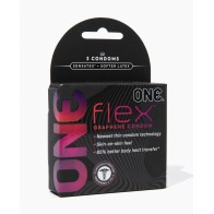 Condones Ultra-Finos One Flex de Grafeno - Paquete de 3