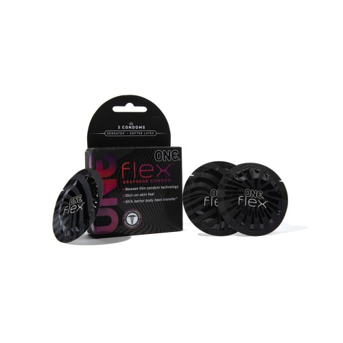 Condones Ultra-Finos One Flex de Grafeno - Paquete de 3