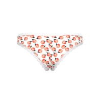 Sweet Treats Crotchless Boy Short with Peach Lube - White QN