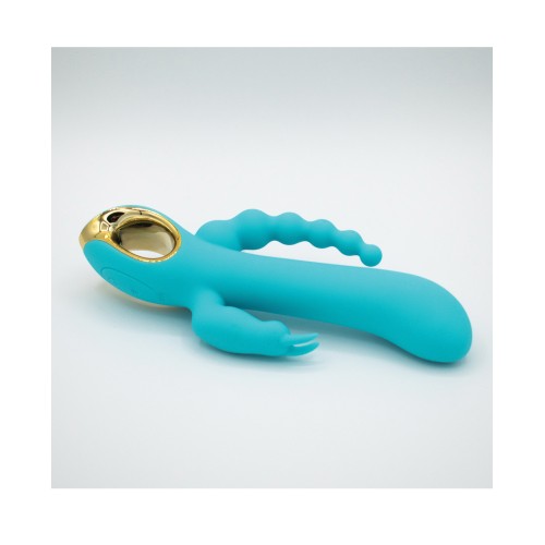 Mighty Magic Clit G-Spot Anal Vibrator Aqua